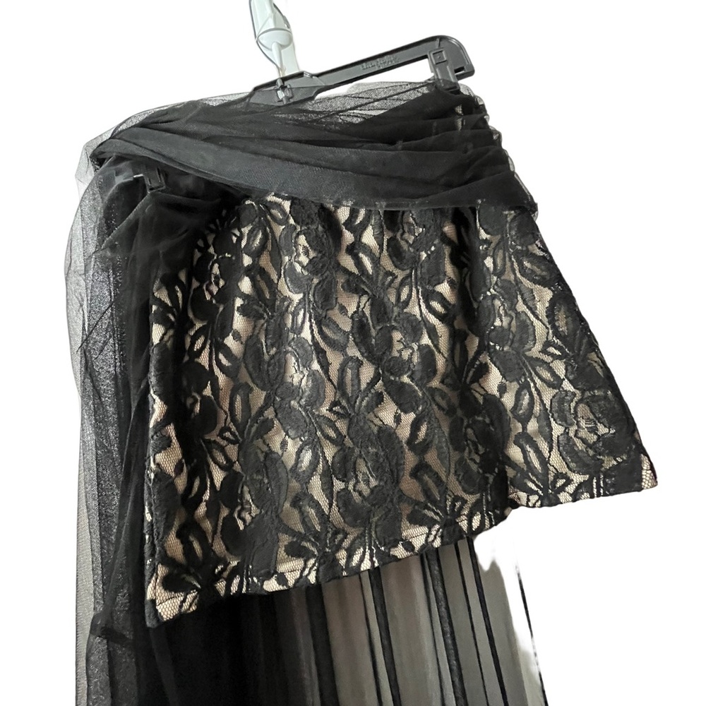 Mini Skirt With Sheer Overlay
